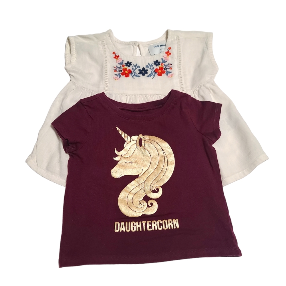 12-18M-18-24M Toddler Girls Old Navy/The Children's Place/Gymboree Tops Bundle - Picture 3 of 16